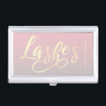 Moderne, elegante Kuckgold-Verlängerung Visitenkarten Dose<br><div class="desc">Schönes und elegantes Design in Imitaten Gold und Gradient rosa-grau.</div>