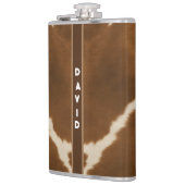 Moderne Elegante Kuh Imitate Leather Collection Flachmann (Links)