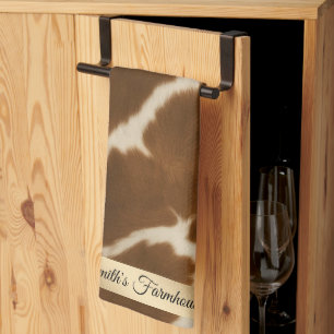 Moderne Elegante Kuh Imitate Leather Collection Geschirrtuch