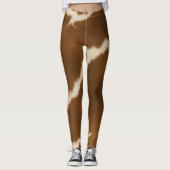 Moderne Elegante Kuh Imitate Leather Collection Leggings (Vorderseite)