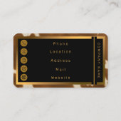 Moderne Elegante Kuh Imitate Leather Collection Visitenkarte (Rückseite)