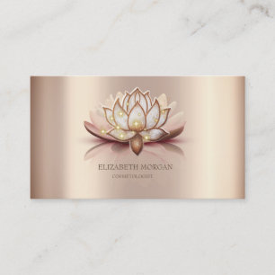 Moderne elegante kühle braune Lotus Visitenkarte