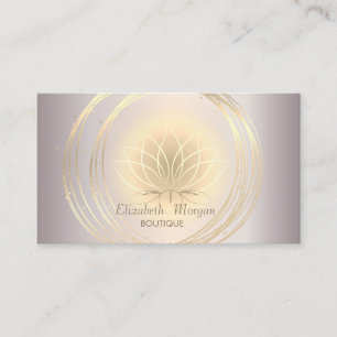 Moderne Elegante Kühle Roségold, Goldene Kreise Lo Visitenkarte
