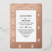 Moderne Elegante Kunst, Dichtung und Musik Folieneinladung (Vorderseite)