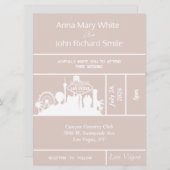 Moderne Elegante Las Vegas City Skyline Einladung (Vorne/Hinten)