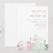 Moderne Elegante Las Vegas City Skyline Einladung (Vorne/Hinten)