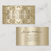 Moderne elegante Lashes Gold Visitenkarte (Vorne/Hinten)