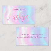 Moderne Elegante Lashes,Makeup Artist holographisc Visitenkarte (Vorne/Hinten)