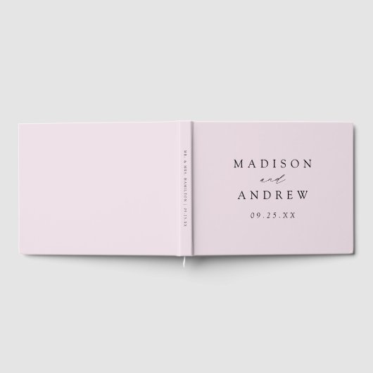 Moderne elegante Lavendelhochzeit Gästebuch (Voll)