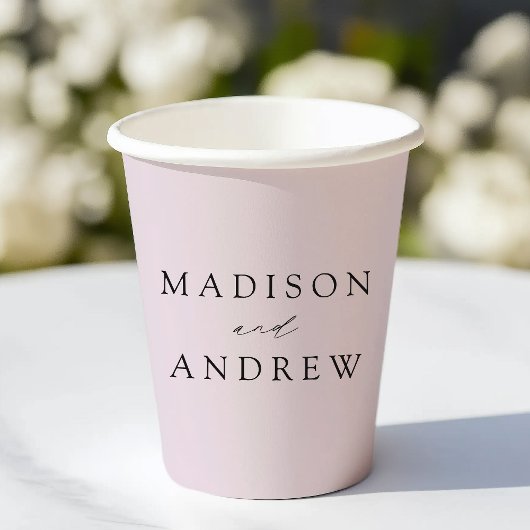 Moderne elegante Lavendelhochzeit Pappbecher