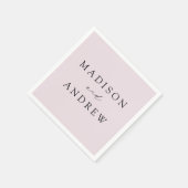 Moderne elegante Lavendelhochzeit Serviette (Ecke)