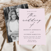 Moderne Elegante Lavender Foto Wedding Einladung