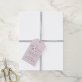 Moderne Elegante Lavender Wedding Willkommen Geschenkanhänger (Mit Garn)