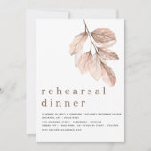 Moderne Elegante Leaf Probe Abendessen Einladung (Vorderseite)