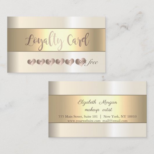 Moderne elegante, leuchtende Stripe-Loyalitätskart Treuekarte (Vorne/Hinten)