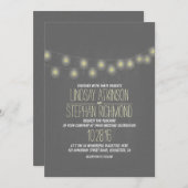 Moderne, elegante Lichter für Hochzeiten Einladung (Vorne/Hinten)