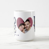 Moderne Elegante LIEBE Florenz HERZ FOTO Kaffeetasse (Mittel)