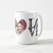 Moderne Elegante LIEBE Florenz HERZ FOTO Kaffeetasse (VorderseiteRechts)