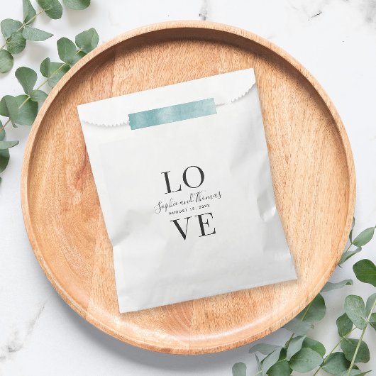 Moderne, elegante Liebe Hochzeit Geschenktütchen