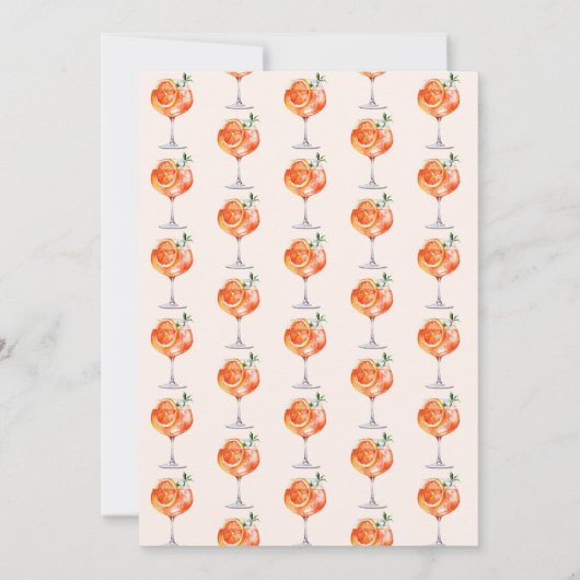 Moderne Elegante Liebe im First Spritz Brautparty Einladung (Rückseite)