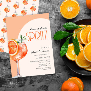 Moderne Elegante Liebe im First Spritz Brautparty Einladung