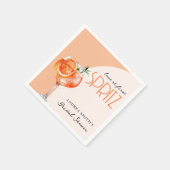 Moderne Elegante Liebe im First Spritz Brautparty Serviette (Ecke)