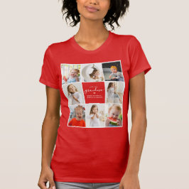 Moderne Elegante Liebe Sie Oma 8-Foto Collage T-Shirt