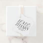 Moderne Elegante Liebe und dank Kalligrafie Script Geschenkanhänger (Beispiel)