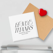 Moderne Elegante Liebe und dank Kalligrafie Script Magnet