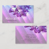 moderne elegante lila lila mit Blumenorchidee Visitenkarte (Vorne/Hinten)