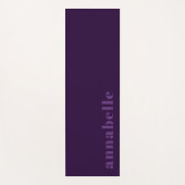 Moderne Elegante Lila Minimal Personalisiert Yogamatte (Vorderseite)