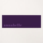 Moderne Elegante Lila Minimal Personalisiert Yogamatte (Vorderseite (Horizontal))