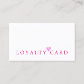 Moderne Elegante Lila Rosa Herzstück Loyalität Treuekarte (Vorderseite)