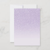 Moderne Elegante lila Save the Date Quinceanera (Rückseite)