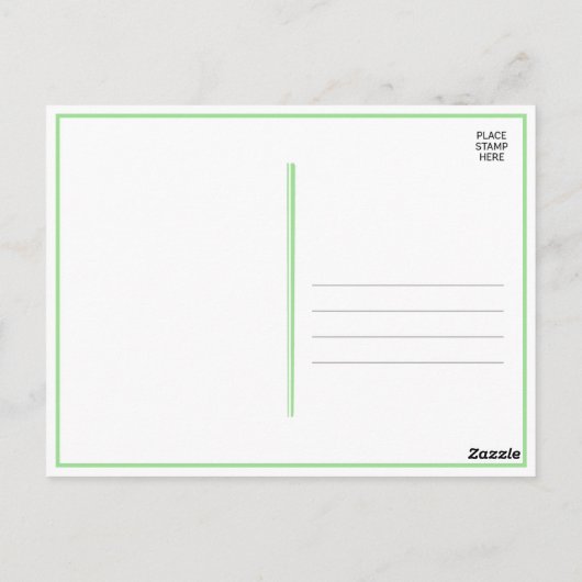 Moderne elegante Limettengrün Wasserfarbe Vielen D Postkarte (Rückseite)