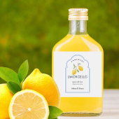 Moderne elegante Limoncello Hochzeitsflasche Alkoholflaschenetikett