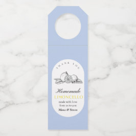 Moderne elegante Limoncello Hochzeitsflasche Flaschenanhänger