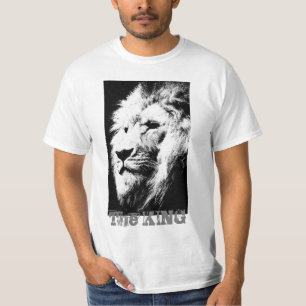 Moderne elegante Lion Face Template Mens Value T-Shirt