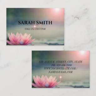 Moderne elegante Lotus Blume Business Card Visitenkarte