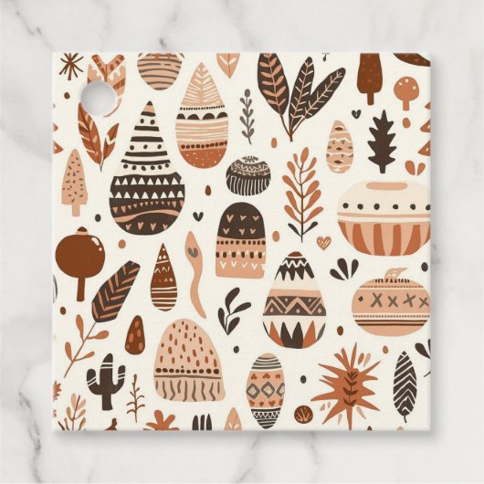 Moderne elegante Luxus-Boho-Design Geschenkanhänger (Vorderseite)