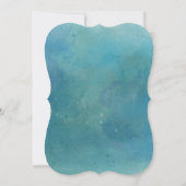 Moderne Elegante Magnolia Floral Blue Couples Dusc Einladung (Rückseite)