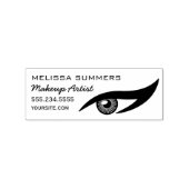 Moderne elegante Makeup Artist Eye Eyeliner-Adress Gummistempel (Prägung)
