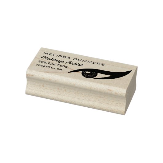 Moderne elegante Makeup Artist Eye Eyeliner-Adress Gummistempel (Stempel)