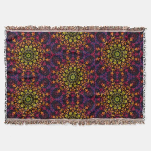 Moderne elegante Mandala-Wurfdecke Decke (Vorderseite)