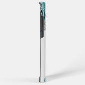 Moderne elegante Marbled Diamond Blume Aquamarin Samsung Galaxy Hülle (Rechte Seite)