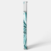 Moderne elegante Marbled Diamond Blume Aquamarin Samsung Galaxy Hülle (Linke Seite)