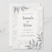 Moderne elegante Marmorhochzeit - Einladung (Vorderseite)