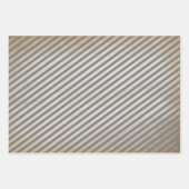 Moderne elegante maskuline graue Monogramm Geschenkpapier Set (Vorderseite 3)