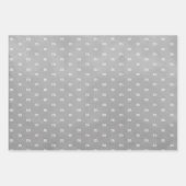 Moderne elegante maskuline graue Monogramm Geschenkpapier Set (Vorderseite 2)