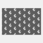 Moderne elegante maskuline graue Monogramm Geschenkpapier Set (Vorderseite)
